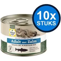 VITALstyle 10x Adult met Zalm - Kattenvoer Natvoer Blik - 200g