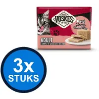 Voskes 3x Pate Heek Zalm & Erwten - Kattenvoer - 85g