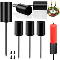 Unyqoos Set van 4 Retro Adventskandelaren voor Stijlvolle Kerstdecoratie