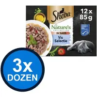 Sheba 3x - Natures Collection Gelei Vis Selectie Multipack (12x85g) - Kattenvoer Natvoer - 1.02 kg