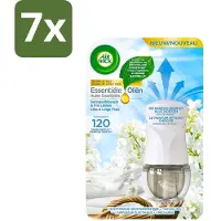 Air Wick 7 x Essential Oils - Elektrische Geurverspreider Starterkit - Sering & Fris Linnen - 19ml - Geurverspreider - Sering En Linnen - Elektrische Geurverspreider - Frisse Geur - Luchtverfrisser