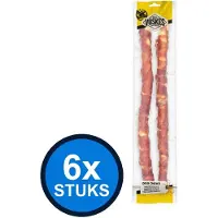Voskes 6x Runderhuid Sticks met Eend - Hondensnack - 400g