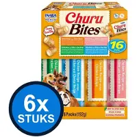 Inaba 6x Churu Bites Hond Mix - Hondensnack - 16x12g