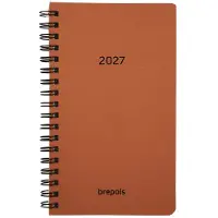 Brepols agenda 2027 - INTERPLAN [0.736] - CALVI - Zakagenda - 1 week op 2 pagina's - Weekoverzicht - Wire-O - Oranje - 9 x 16 cm