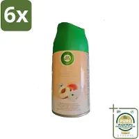 Air Wick - Luchtverfrisser Navulling - Witte Perzik - Automatische Spray - 250 ml - Voordeelverpakking - 6 stuks - Geurverspreiding - Automatische spray