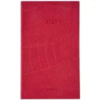 Brepols bureau agenda 2027 - BREFORM [0.516] - LUCCA - Bureau agenda - 1 dag op 1 pagina - Dagoverzicht - Rood - 10 x 16.5 cm