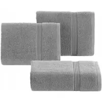 Eurofirany Molly Badhanddoek 70x140 cm Zilver Katoenbadstof 550 g/m²