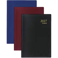 Brepols agenda 2027 - TRADE [0.814] - SETA - Zakagenda - 1 dag op 1 pagina - Dagoverzicht - Bordeaux - 7.7 x 12 cm/Klein formaat!!