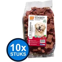 Biofood 10x - 3in1 koekjes cranberry 500gr - Hondenvoer Snacks - 500 g