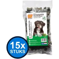 Biofood 15x - 3in1 koekjes kruiden mini 200gr - Hondenvoer Snacks - 200 g