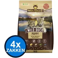 Wolfsblut 4x - Puppy Wild Duck - Hondenvoer Droogvoer - 1 kg