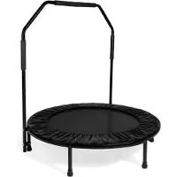 ALLVIA Fitness Trampoline - Sporttrampoline Fitness - Sporttrampoline - Zwart - 100cm x 22cm x 100cm