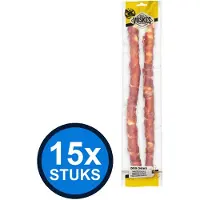 Voskes 15x Runderhuid Sticks Rund & Kip - Hondensnack - 400g