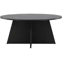 Nest of Nora Ronde salontafel Kuna - ⌀100 cm - Houtfineer - Zwart