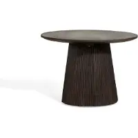 Nest of Nora Bijzettafel Nala - mangohout rond Ø60 cm - Donkerbruin