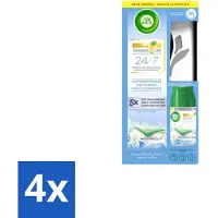 Air Wick 4 x - Freshmatic Max – Starterkit – Crisp Linen & Lilac – 250 ml - Frisse Geur - Automatische Geurverspreiding - Crisp Linen - Life Scents - Geurverspreider