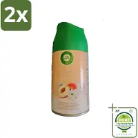 Air Wick - Luchtverfrisser Navulling - Witte Perzik - Automatische Spray - 250 ml - Voordeelverpakking - 2 stuks - Freshmatic - Witte perzik