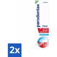 Parodontax 2 x – Tandpasta – Active Repair Fresh Mint – 75 ml - Tandvlees Herstellen - Tandplak Verwijderen - Bloedend Tandvlees - Gezwollen Tandvlees - Ontstoken Tandvlees