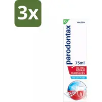 Parodontax 3 x – Tandpasta – Active Repair Fresh Mint – 75 ml - Tandvlees Herstellen - Bloedend Tandvlees - Tandplak Verwijderen - Gezwollen Tandvlees - Ontstoken Tandvlees