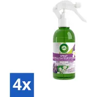 Air Wick – Luchtverfrisser Spray – Active Fresh Lavendel & Lelie – 237 ml - Voordeelverpakking - 4 stuks