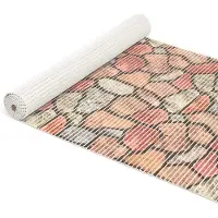 ANRO Badmat Straatstenen Roze 65x350cm Antislip Douchemat Afwasbaar Sneldrogend