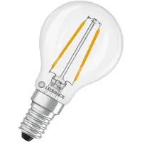 Ledvance LED Filament Kogellamp E14 - 1.8W 250lm 2700K 230V - Ø45mm - Geschikt voor vitrinekasten, decoratieve lampen, bijzettafels
