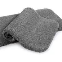 Famanu – Set van 2 badmatten, extra dik en superzacht, antislip en hoogabsorberend, machinaal wasbaar, 40 x 60 cm, donkergrijs