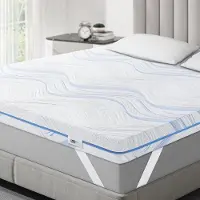 Famanu – Matrastopper van 160x200 cm, H3/H4, 10 cm hoog, gel koudschuim voor extra comfort