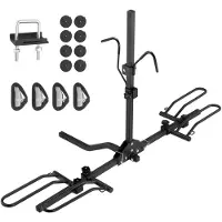 Famanu – Fietsendrager met trekhaak voor maximaal 2 fietsen, platformstijl, draagkracht 80 kg, inklapbare fietsendrager voor auto, en camper