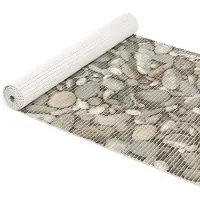 ANRO Badmat Stenen Wit 65x220cm Antislip Douchemat Afwasbaar Sneldrogend