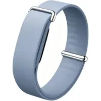 Strap-it Siliconen Plain bandje geschikt voor Fitbit Air - Grey-Blue