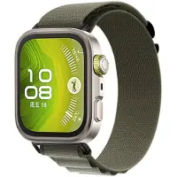 Strap-it Alpine bandje Nylon geschikt voor Huawei Watch Fit 5 Pro / 5 / 4 Pro / 4 / 3 - Olijfgroen