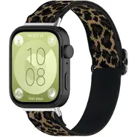 Strap-it Elastic bandje Nylon geschikt voor Huawei Watch Fit 5 Pro / 5 / 4 Pro / 4 / 3 - Luipaardprint