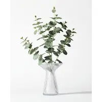 HEMA Vaas ⌀16.5x20.5cm Zwier Glas Ribbel Transparant (transparant)