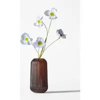 HEMA Vaas ⌀8.4x10cm Bink Glas Ribbel Bruin (bruin)