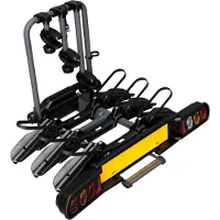 Famanu – Fietsendrager voor 3 fietsen, trekhaakmodel, zwart, 100 x 80 x 70 cm