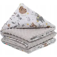 Babymam Dubbelzijdig Babydekkentje Minky Katoen 75x100cm - Hertjes