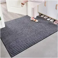 Famanu – Antislip deurmat voor binnen, machinewasbare droogloopmat, dunne absorberende vloermat voor voordeur en keuken (110 x 110 cm