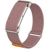 Strap-it Nylon Bandje met Frame geschikt voor Fitbit Air - Licht pruimpaars