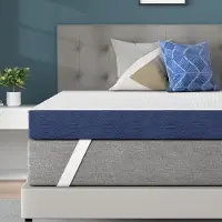 Famanu – Matrastopper van gel memory foam, 180 x 200 cm, 10 cm hoogte, ademend en met afneembare overtrek, geschikt voor matras en boxspringbed