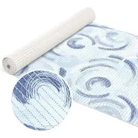 ANRO Badmat Ringen Blauw 65x300cm Antislip Douchemat Afwasbaar Sneldrogend