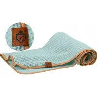 Babymam Wafelkjes Babydeken 78x100cm - 100% Katoen - Saliegroen