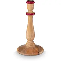 Pip studio Kaarshouder Home Candle Holder Wood Natural-Red 13x25cm