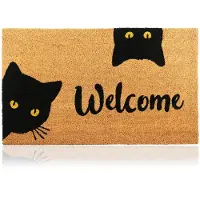 Famanu – Kokosvezel deurmat 70x40 cm, welkomstmat met anti-slip PVC ondergrond, ideaal voor entree en gangen