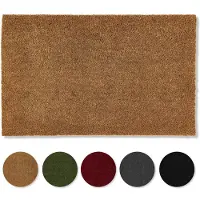Famanu – Antislip kokosmat voor overdekte buitenruimtes, antibacteriële deurmat van duurzame natuurvezel, 100% kokos, 40x60 cm, naturel