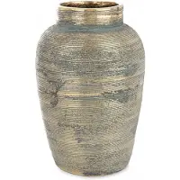 Artpol Stijlvolle Keramische Vaas Goud Blauw 31cm - Decoratief & Elegant