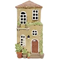 Clayre & Eef Waxinelichthouder Huis Beige Keramiek