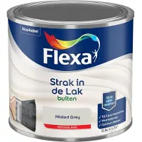 Flexa - Strak In De Lak Buitenlak Hoogglans - Misted Grey - Mengverf - 500 Ml