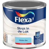 Flexa - Strak In De Lak Binnenlak Hoogglans - Midden Zee - Mengverf - 500 Ml