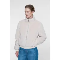 Geisha Jas Teddy Jack Met Hoge Kraag En Zigzag Patroon 69526 19 Off White Dames Maat - XS